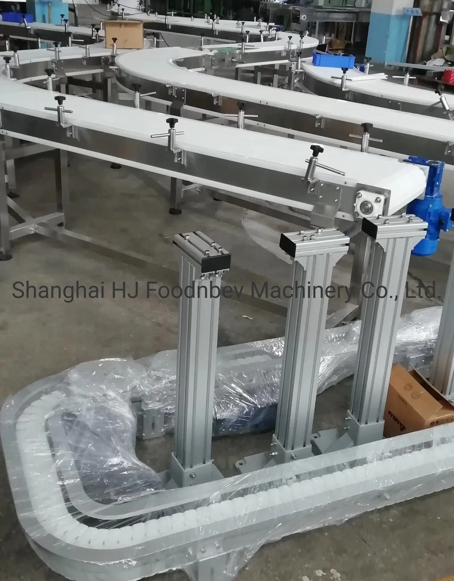 Vision FDA Ce Certificate Luxme Tubular Sideflexing Single Hinge Plastic Tabletop Conveyor Chain Conveyor System Producer