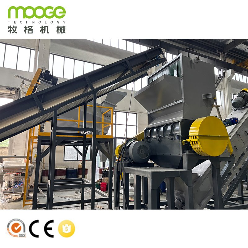 Plastic Recycling PE PP Bottle Flakes Cleaning Machine Drying Machine