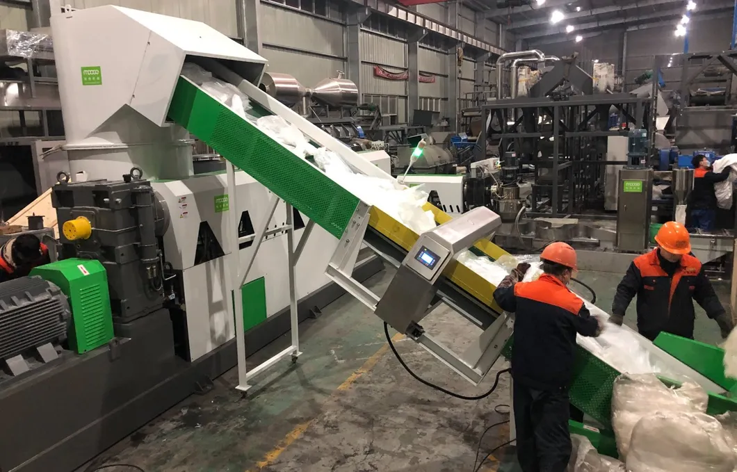 plastic compounding granulating extruder machine line