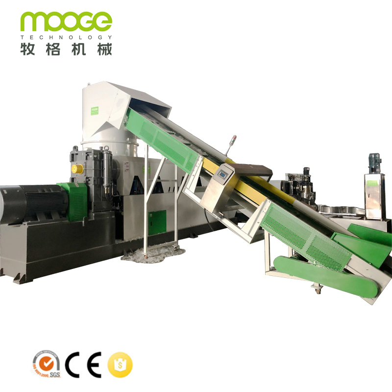 HDPE PP LDPE PE BOPP ABS PC Plastic Flake Film Jumbo Woven Bag Granulator Granulation Line Pelletizer Recycling Plant Pelletizing Extruder Extrusion Machine