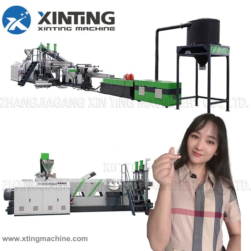 Waste Pet/HDPE/LDPE/PP/PE Bottles Films Woven Bags Plastic Recycling Pelletizing/Granulator/Granulation/Flakes Scrap Crushing Washing/Squeezing Shredder Machine