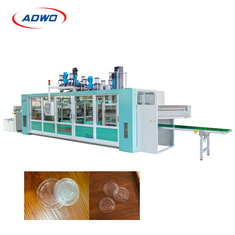 Fully Automatic PP Pet Disposable Plastic Lid Cap Vacuum Forming Thermoforming Machine