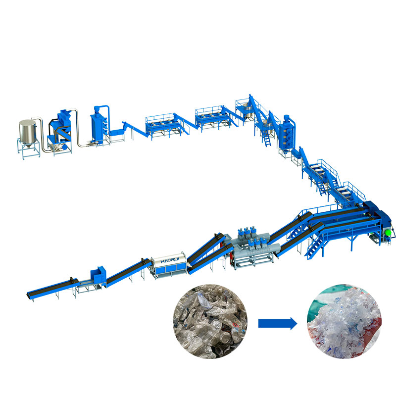 Hot Sale Plastic Pet Bottles Sorting Hot Washing Drying Recycling Machine Line