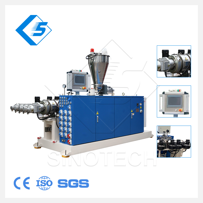 Sino-Tech Plastic Processing Machinery Twin Screw Extruder for Plastic Profile Production
