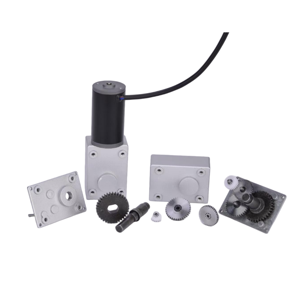 High Torque Worm Gear Motor TWG4058-555PM 12V DC Brush Motor with 40x58mm Worm Gearbox for Home Appliance Boat & Fan Use