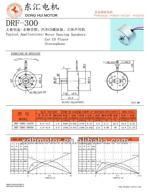 3/12v Dc Motor Water Dancing Speaker Motor for Water Fountain
