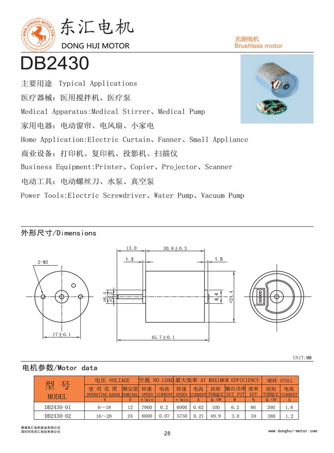 DC brushless motor view 1