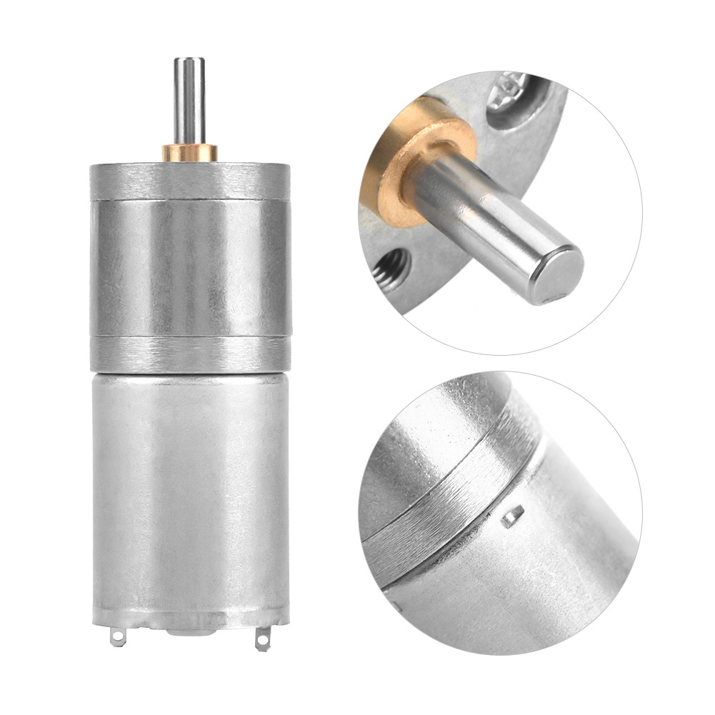 High Quality 25mm Permanent Magnet Gear Motor 12v 24v DC Motor with Brush Commutation and Gear Reduction