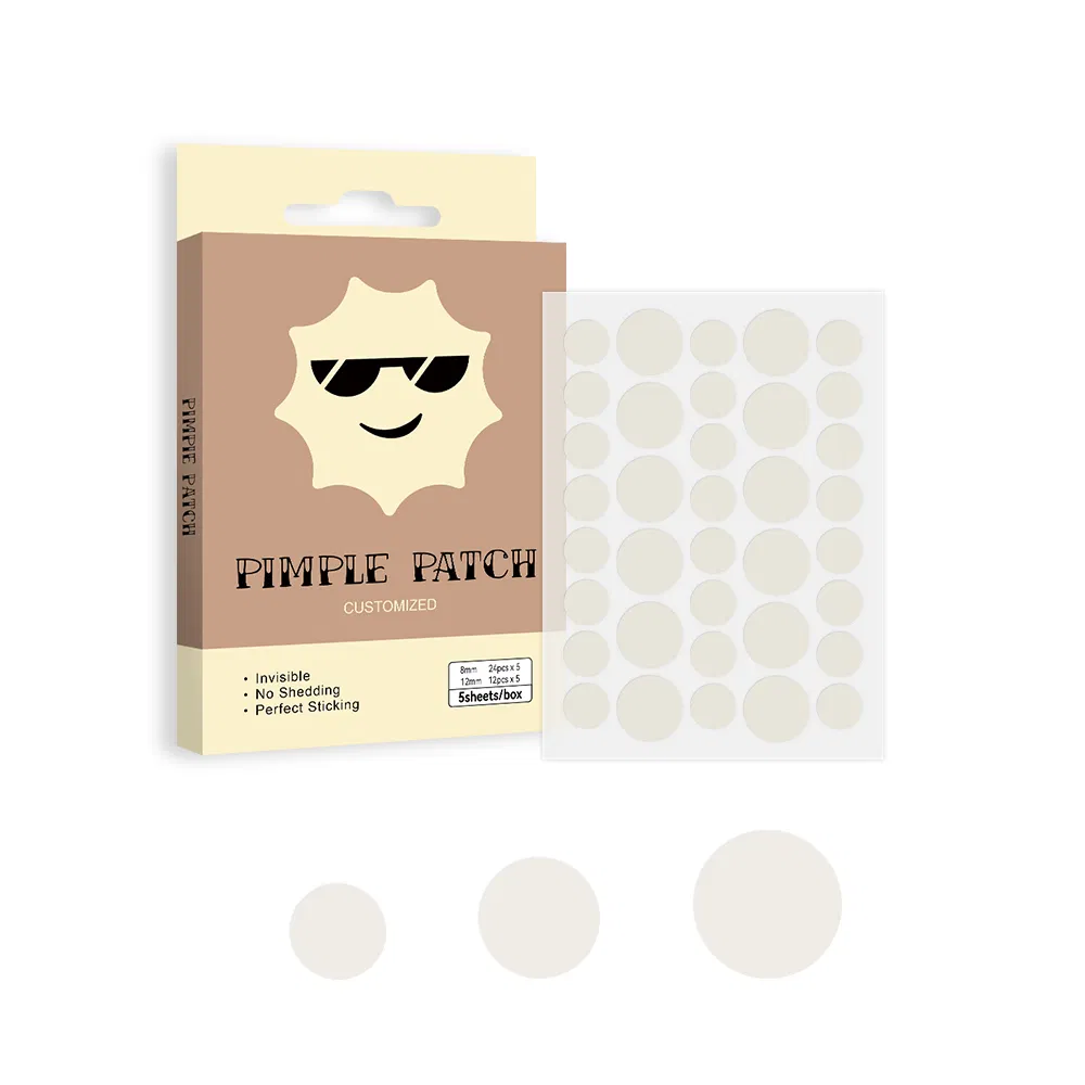 Private Label Custom Hydrocolloid Acne Patches - Healing Spot Treatment Dots