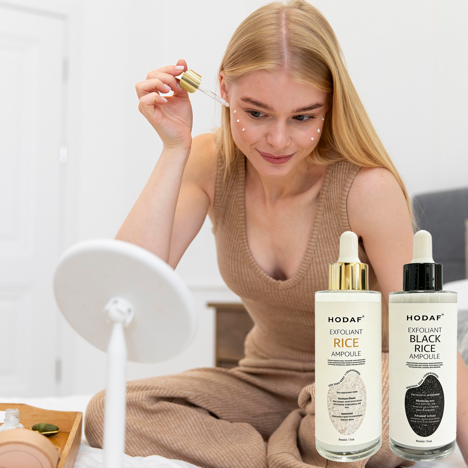 Glow Recipe Exfoliant Rice Ampoule Gentle Weekly Face Serum Refines Pores Brightens Skin Texture Smoothing Essence Treatment