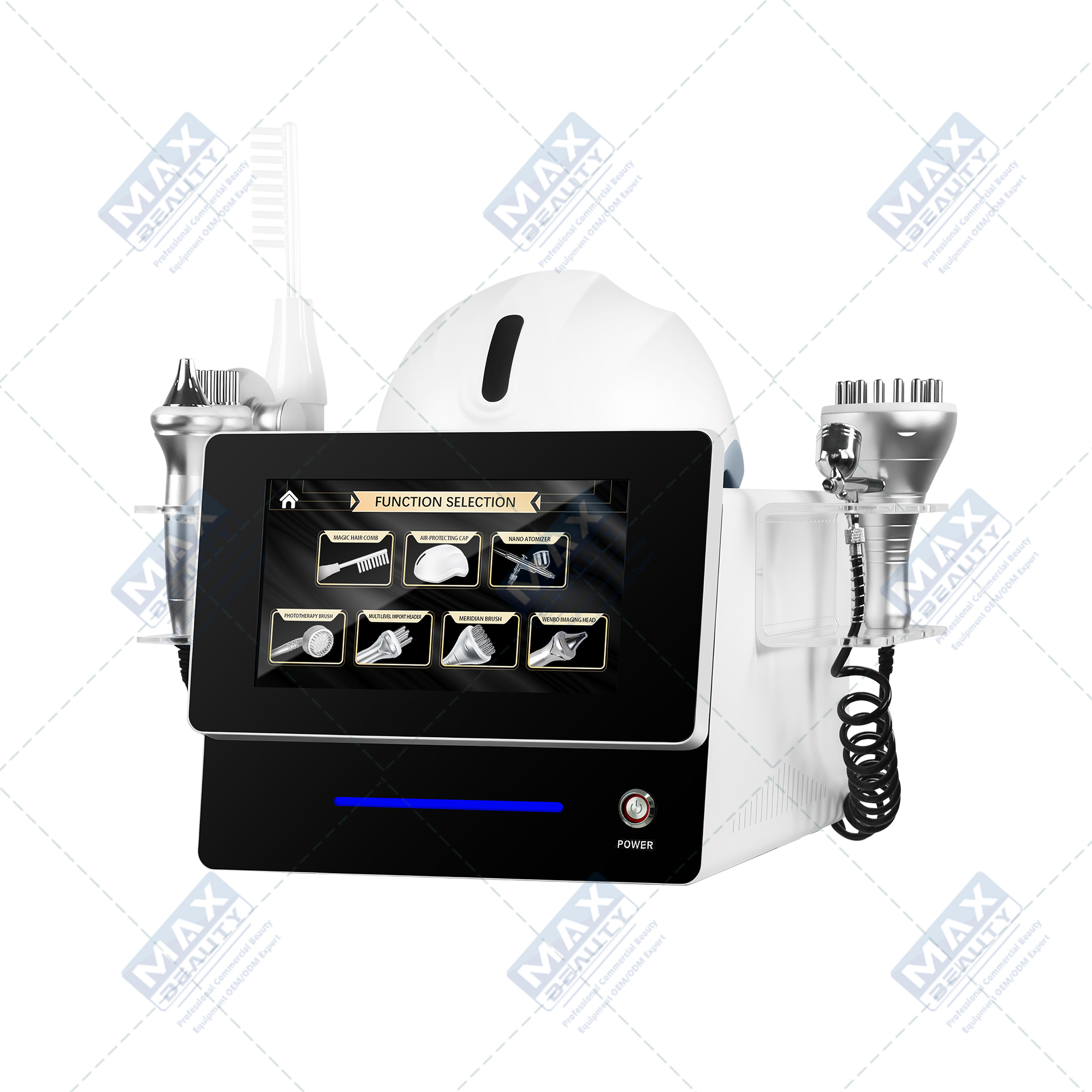 Hair Spa Use 7 in 1 Hair Massager and Scalp Care Treatment Machine Hair Growth Machine