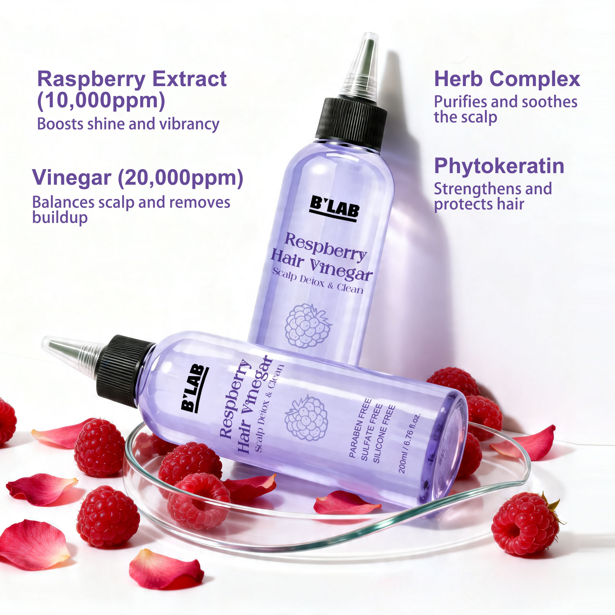 New Arrivals Hair Care Vinegar Rinse For Scalp Detox Clean Smooth Shiny Hair Clarifying Treatment For Anti Dandruff Scalp Serum