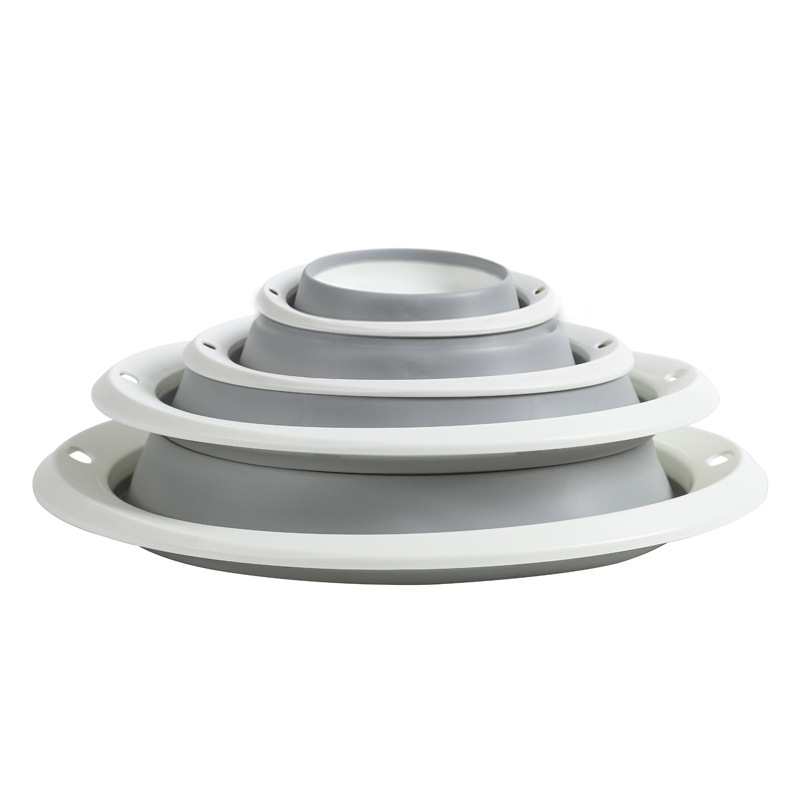Portable Plastic Foldable Modern Minimalist Oval Washbasin Vegetable Washing Basin Student Dormitory Foot Washing Basin