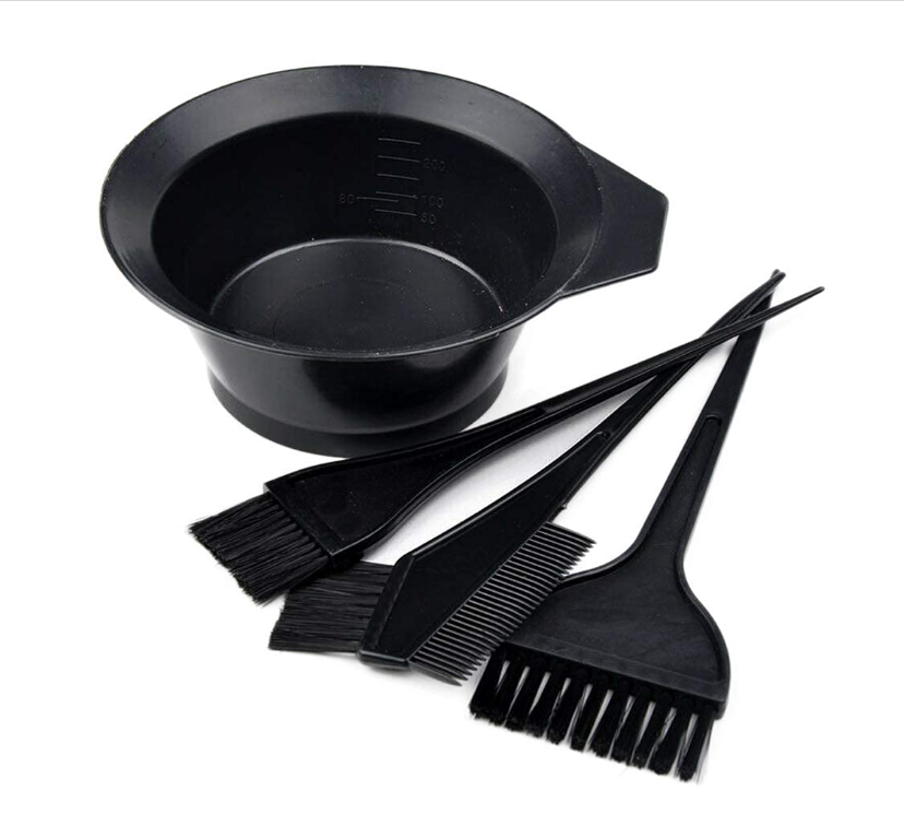 Barber Hair Dyeing Set Hair Colour Brush Tint Comb Color Mixing Bowl Salon Hairdressing Tool 4 in 1 Hair Coloring Dyeing Kit