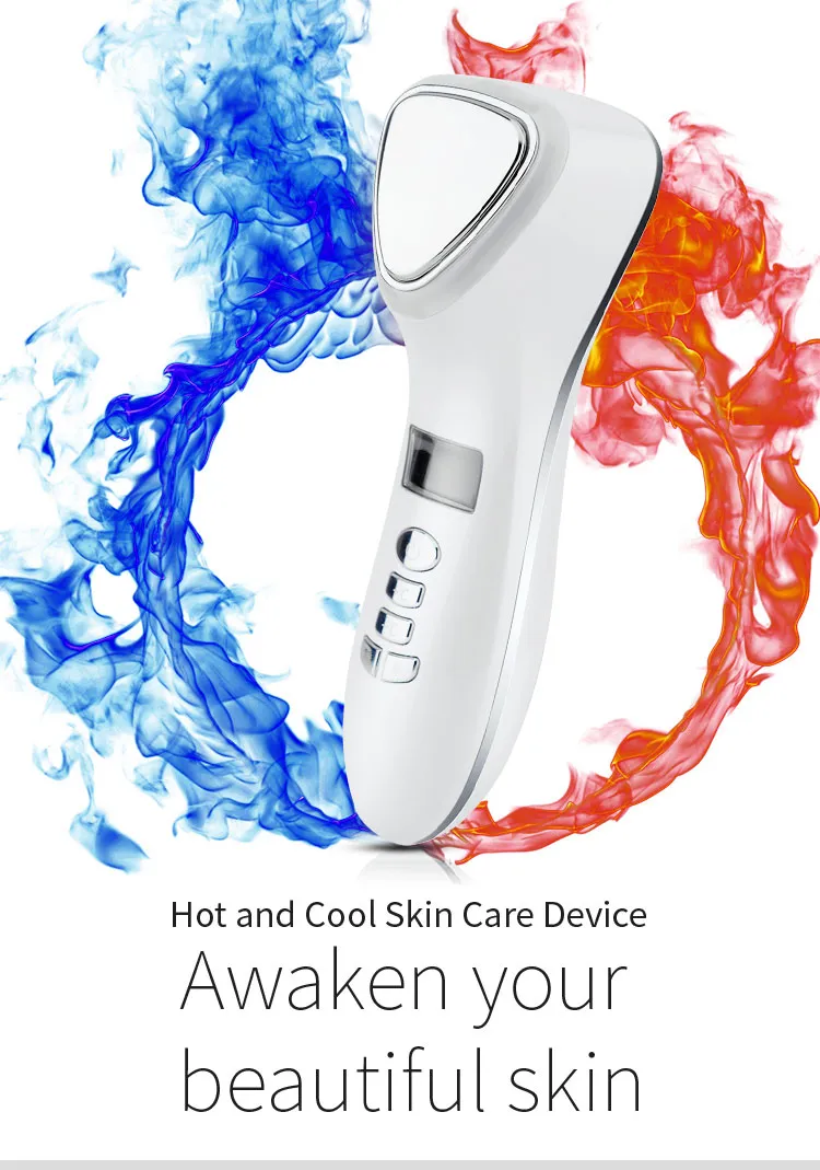 Home Use Beauty Device Multifunction Skin Care V Facial Lifting Vibrating Massager Red Photon Acne Treatment