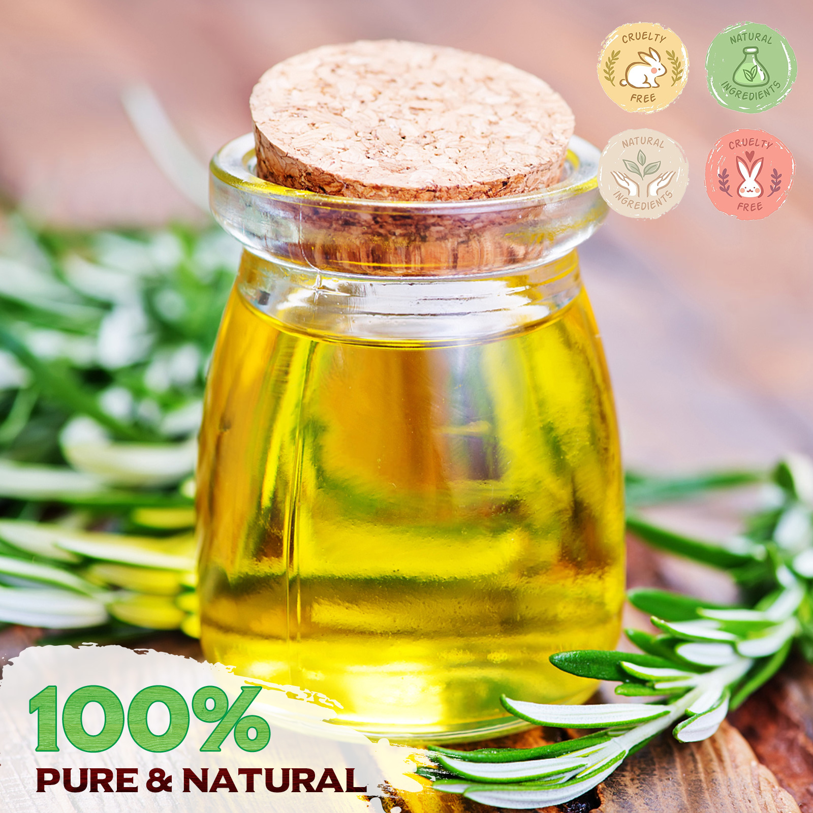 Yecuce Essential Oils Dry Scalp Treatment Aceite Para El Cabello Hair Care Thickening Products Rosemary Oil for Women