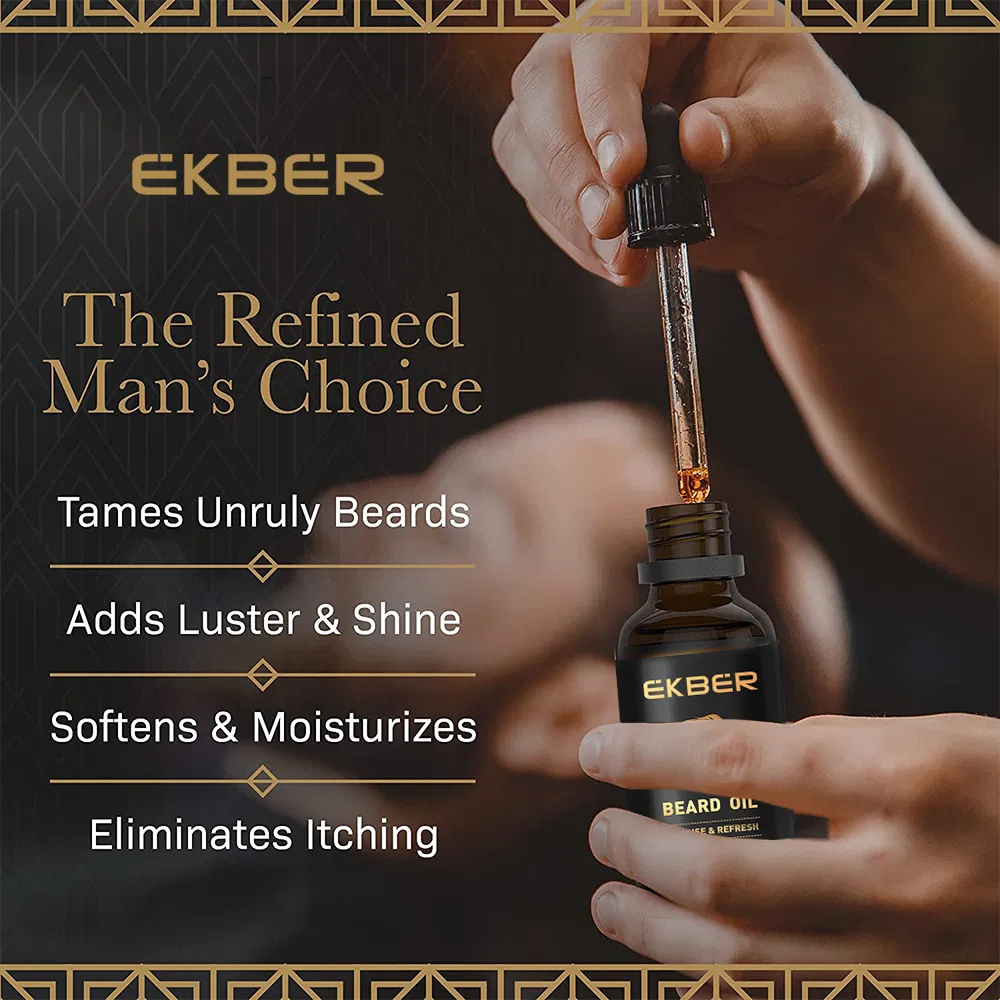 Beard Growth Serum and Balm Set for Men's Grooming