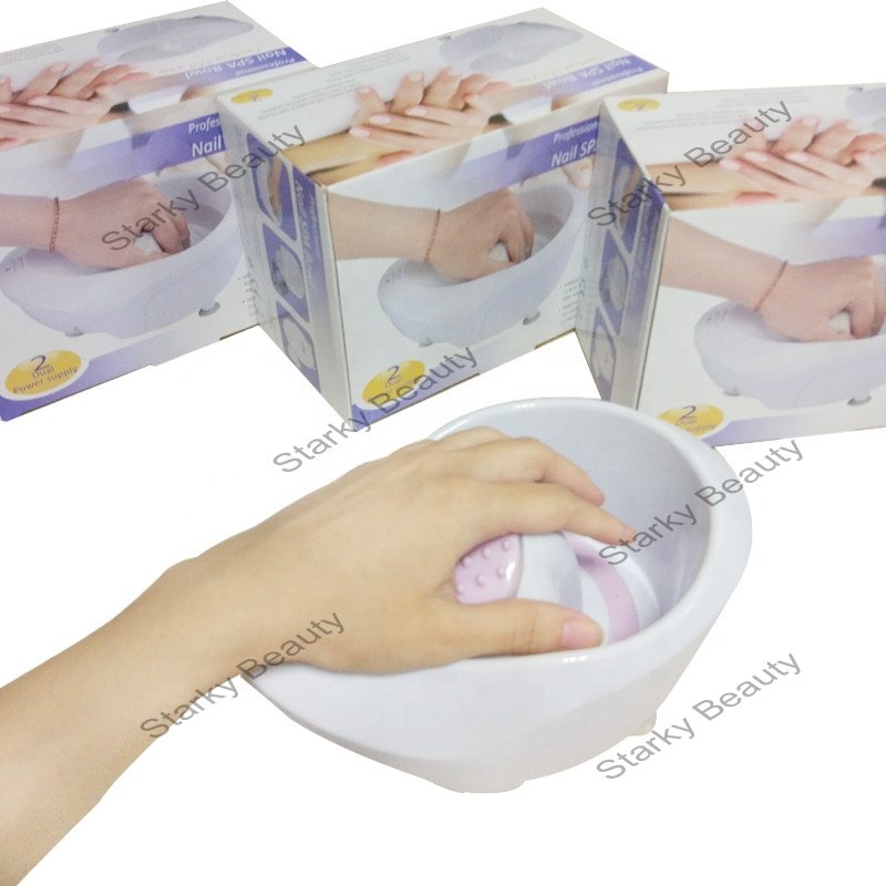 Portable Electric Plastic Removable Hand Massage Nail Manicure Soak Bowl Nail Care Hand Spa Machine