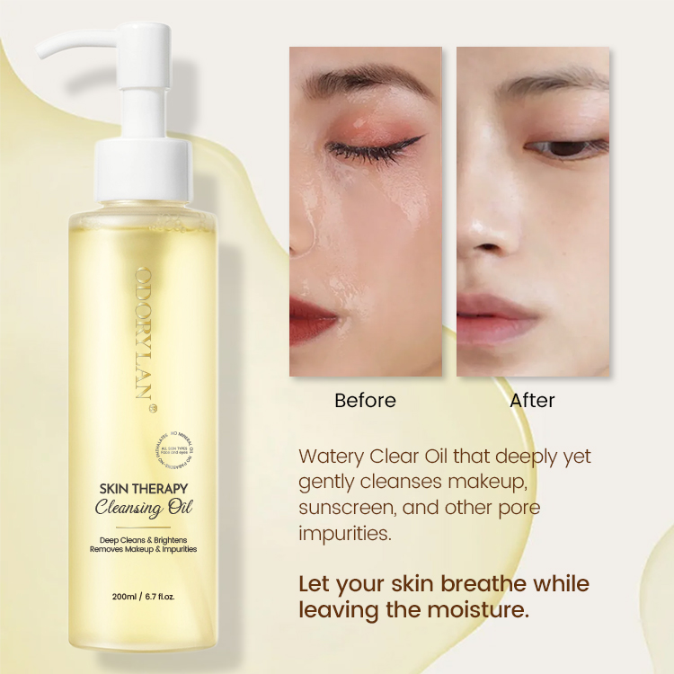 Private Label Pure Cleansing Oil Makeup Remover Oil Facial Cleansing Oil Reduce Blackhead Nourishing and Refresh for All Skin