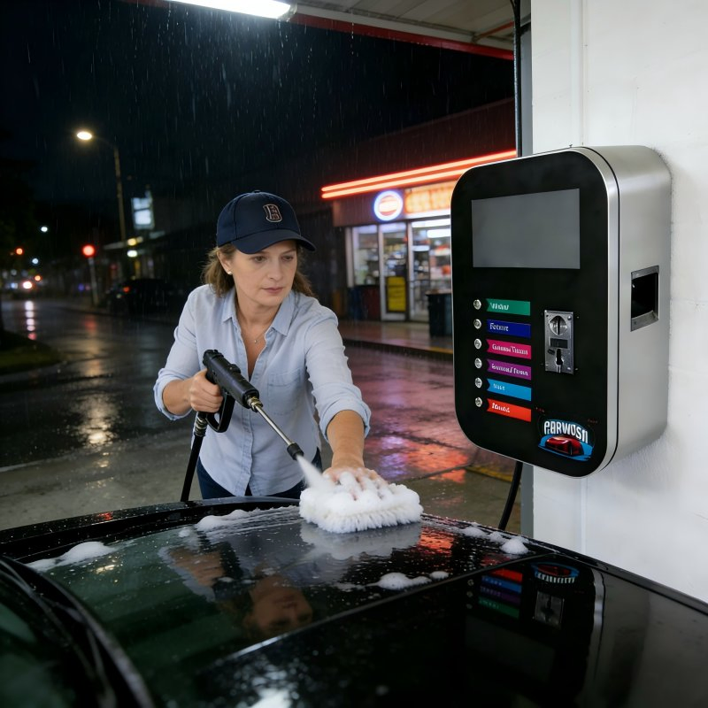 Sino Star Manufacturer's Self-Service Car Washer Galvanized Steel Body Polymer Touch Screen Multi-Language Control Panel Car Wash
