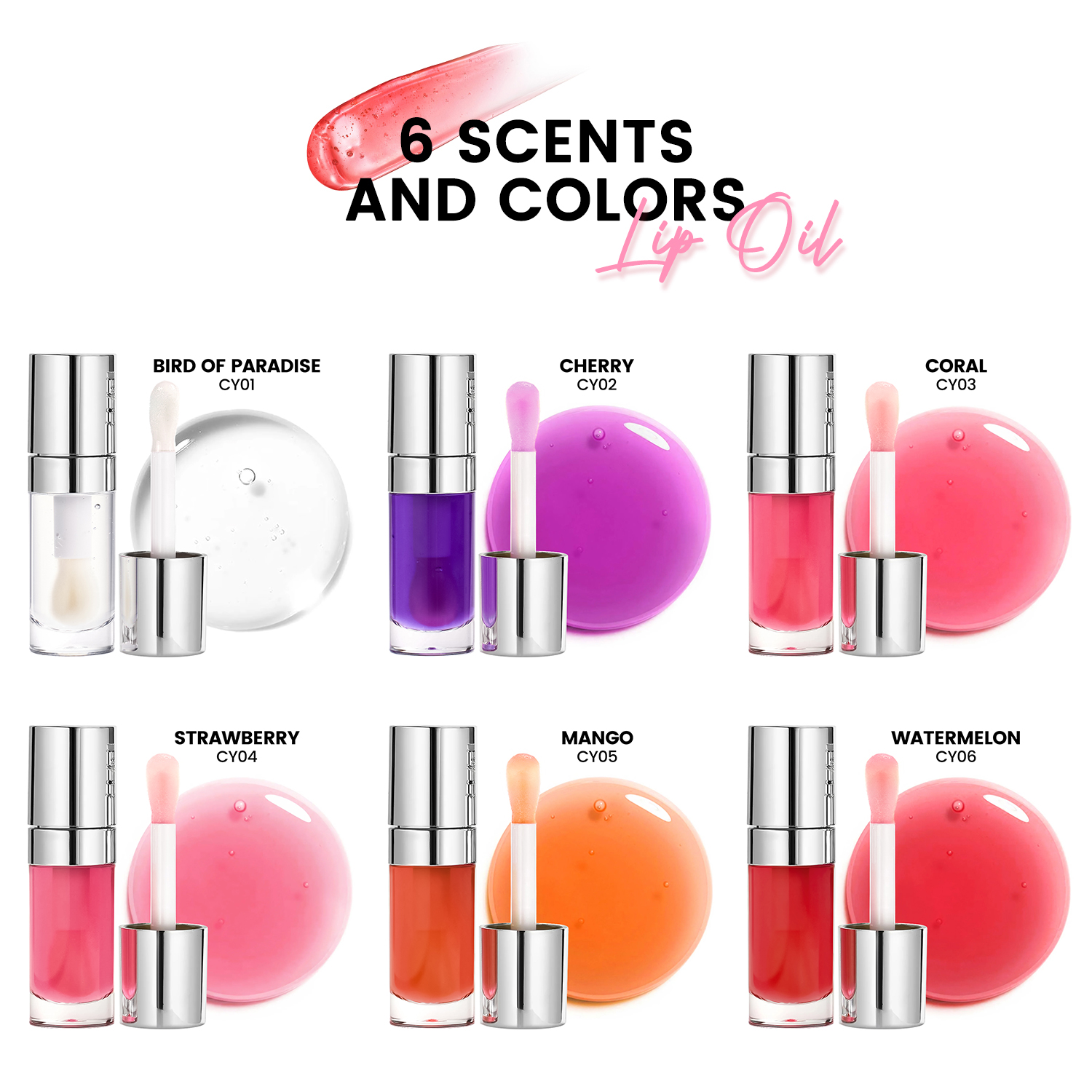 Non-Sticky Lip Oil Private Label Hydrating Moisturizing Lip Care Vegan Lip Gloss Long Lasting Fruit Custom Lipoil