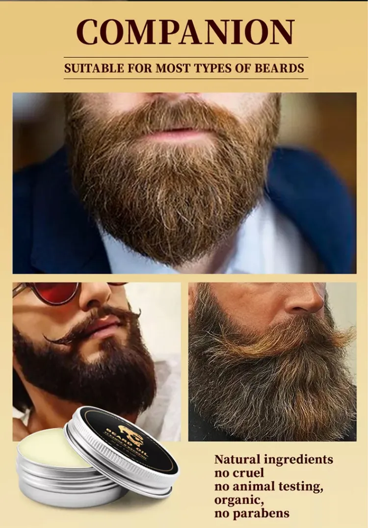 Beard Growth Serum and Balm Set for Men's Grooming