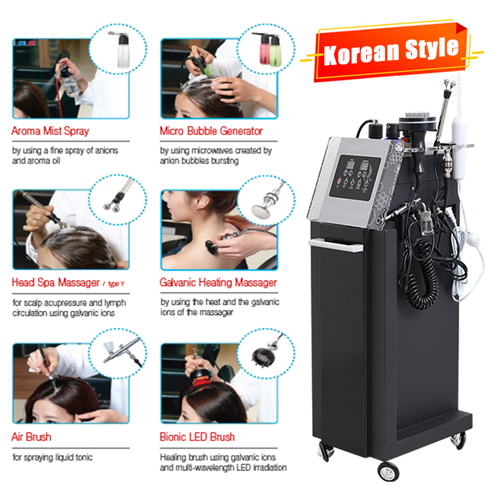 For Salon Hair Scalp Treatment Bubble Machine 5/6 in 1 Hair Scalp Massage Device Korea Hair Bubble Spa Scalp Massage Machine