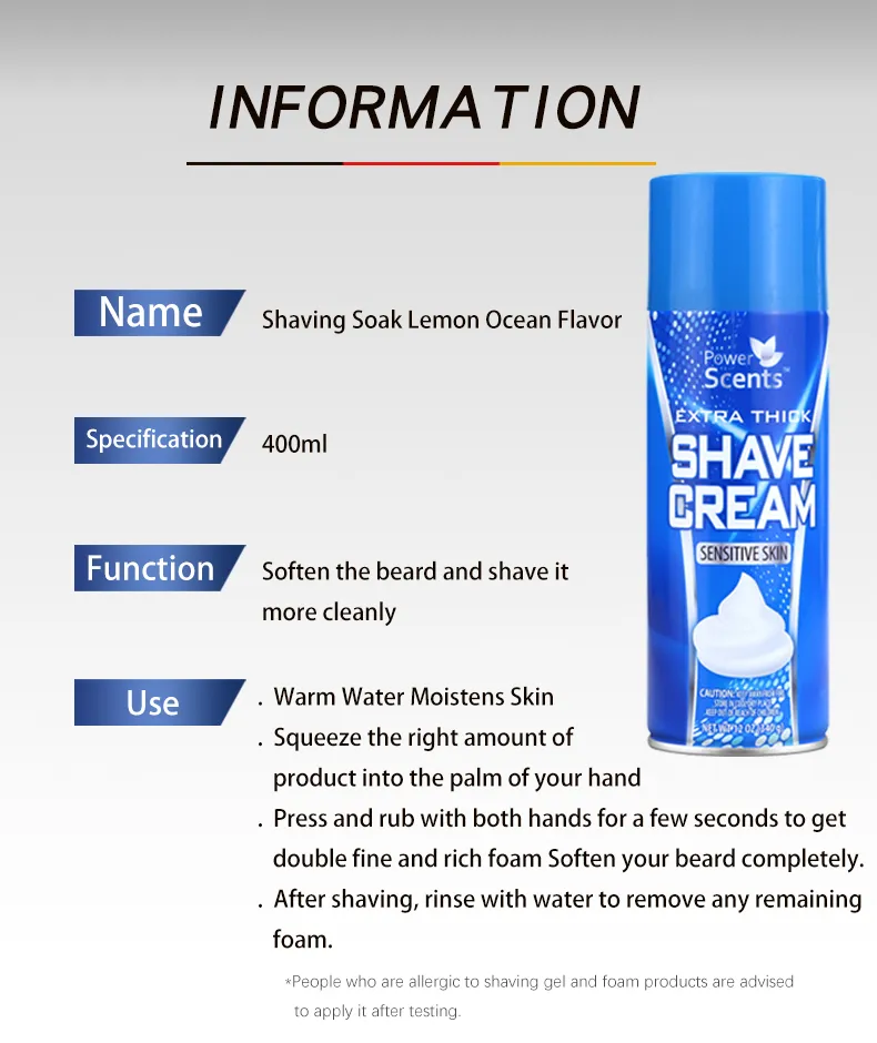 Men Care Beard Grooming Shaving Foam Gel/Mousse/Cream