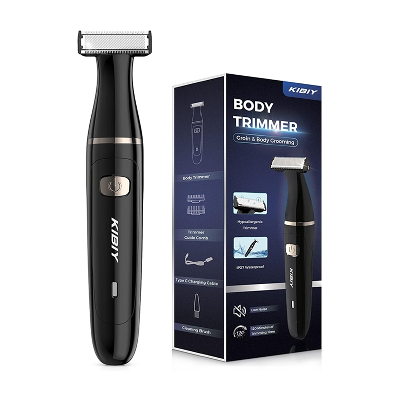 Rechargeable Electric Waterproof Body Groin Hair Trimmer Men Grooming
