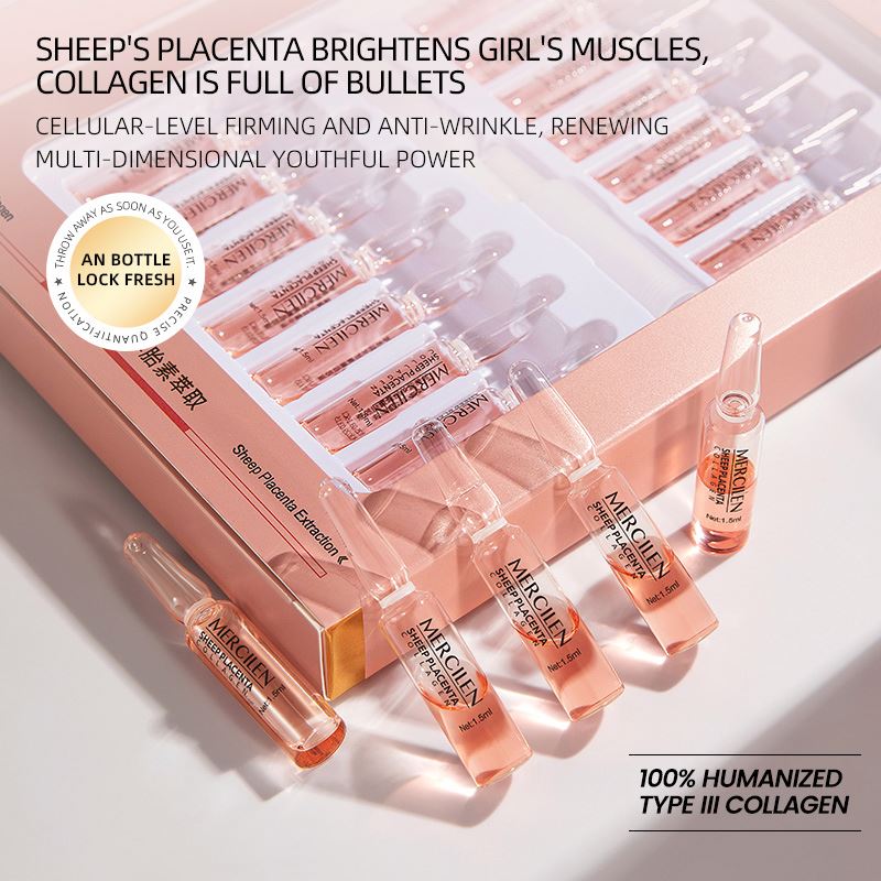 Mercilen Collagen Skincare Anti-Aging Hyaluronic Face Serum Liquid Hydration Moisture Ampoule with Anti-Wrinkle Properties