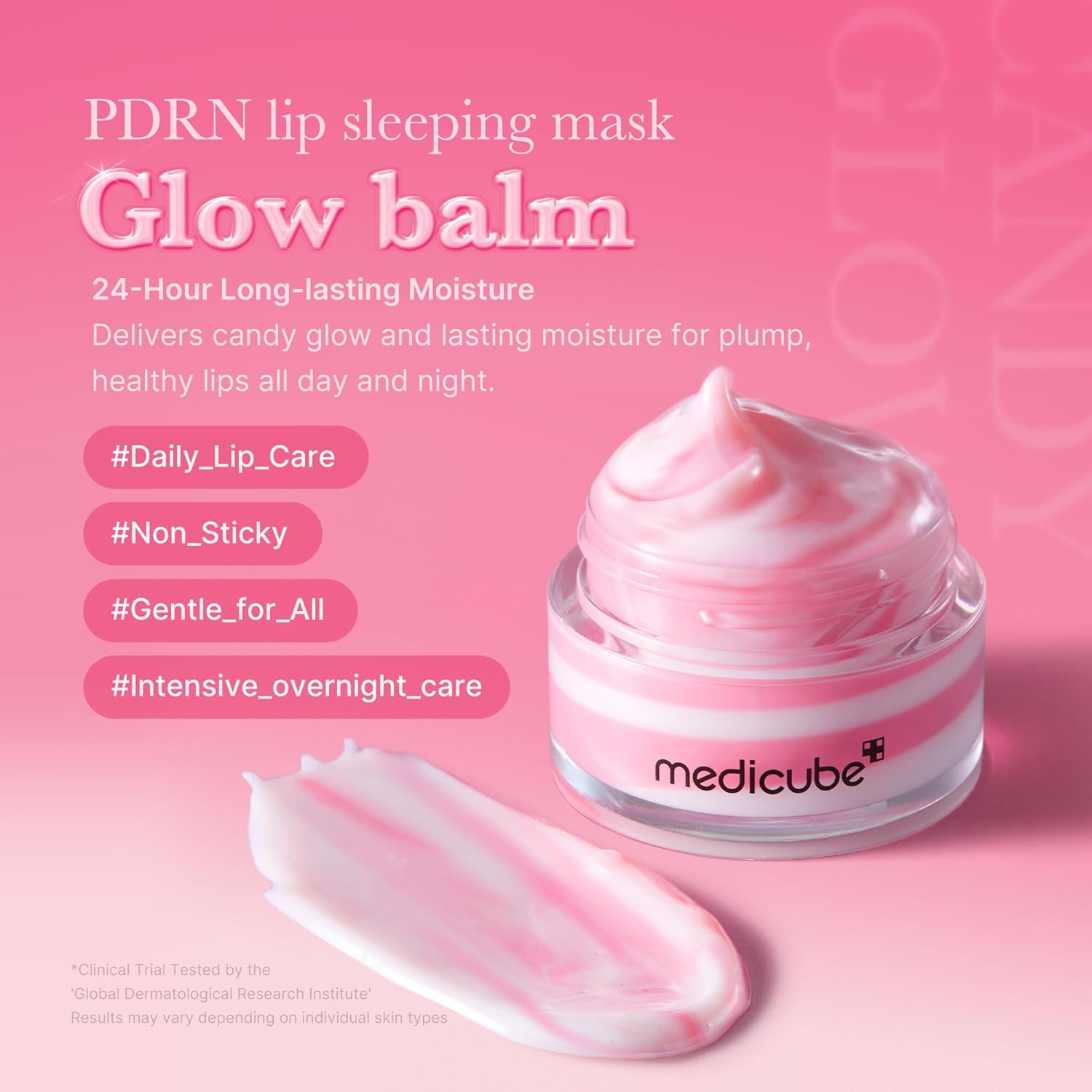 medicube PD RN Lip Sleeping Mask Glow Balm Salmon Collagen Shea Butter for Softer Lips Moisture Overnight and Daily Lip Care