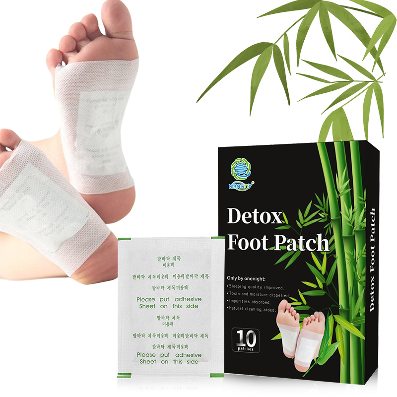 Support Customize OEM ODM Service Deep Cleaning Foot Patch Natural Herbal Bamboo Vinegar Detox Foot Patches