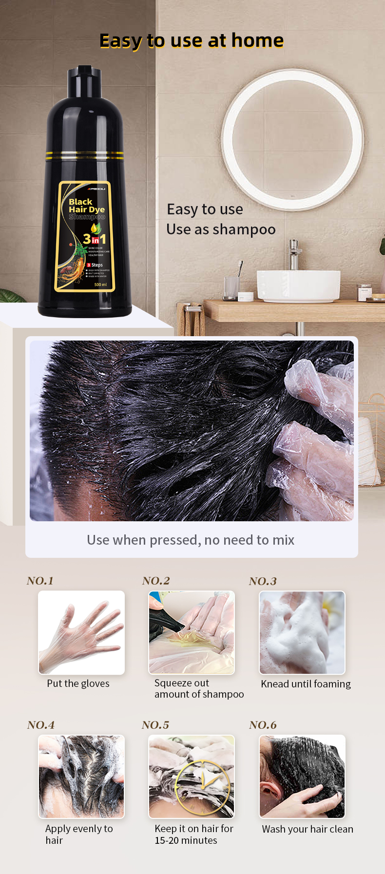 Hair Dye Shampoo 1