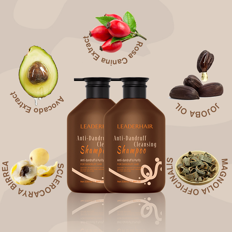 LEADERHAIR Organic Anti-Dandruff Refreshing Shampoo With Natural Plant Ingredients