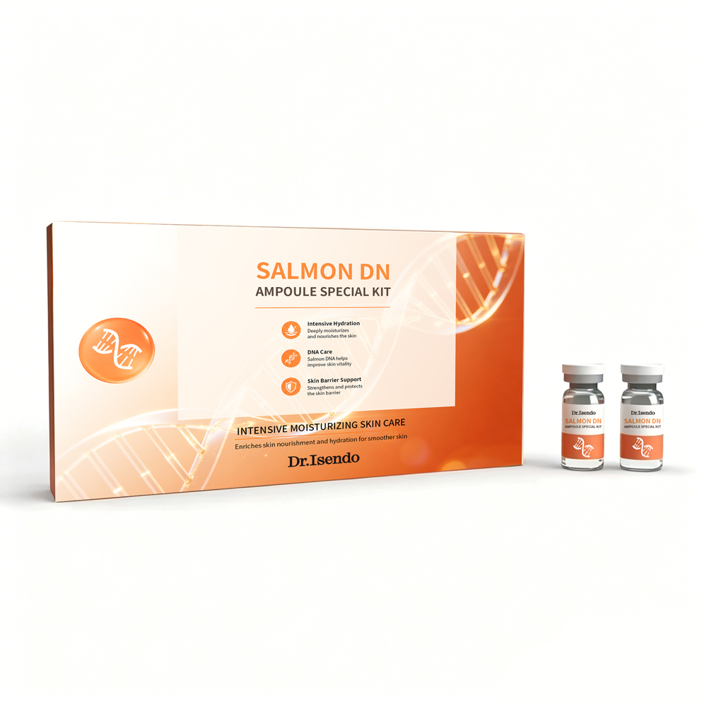 OEM/ODM Private Label Salmon DN Ampoule Salmon Stem Cell Anti-Wrinkle Liquid Serum for Intensive Moisturizing Skin Care Set