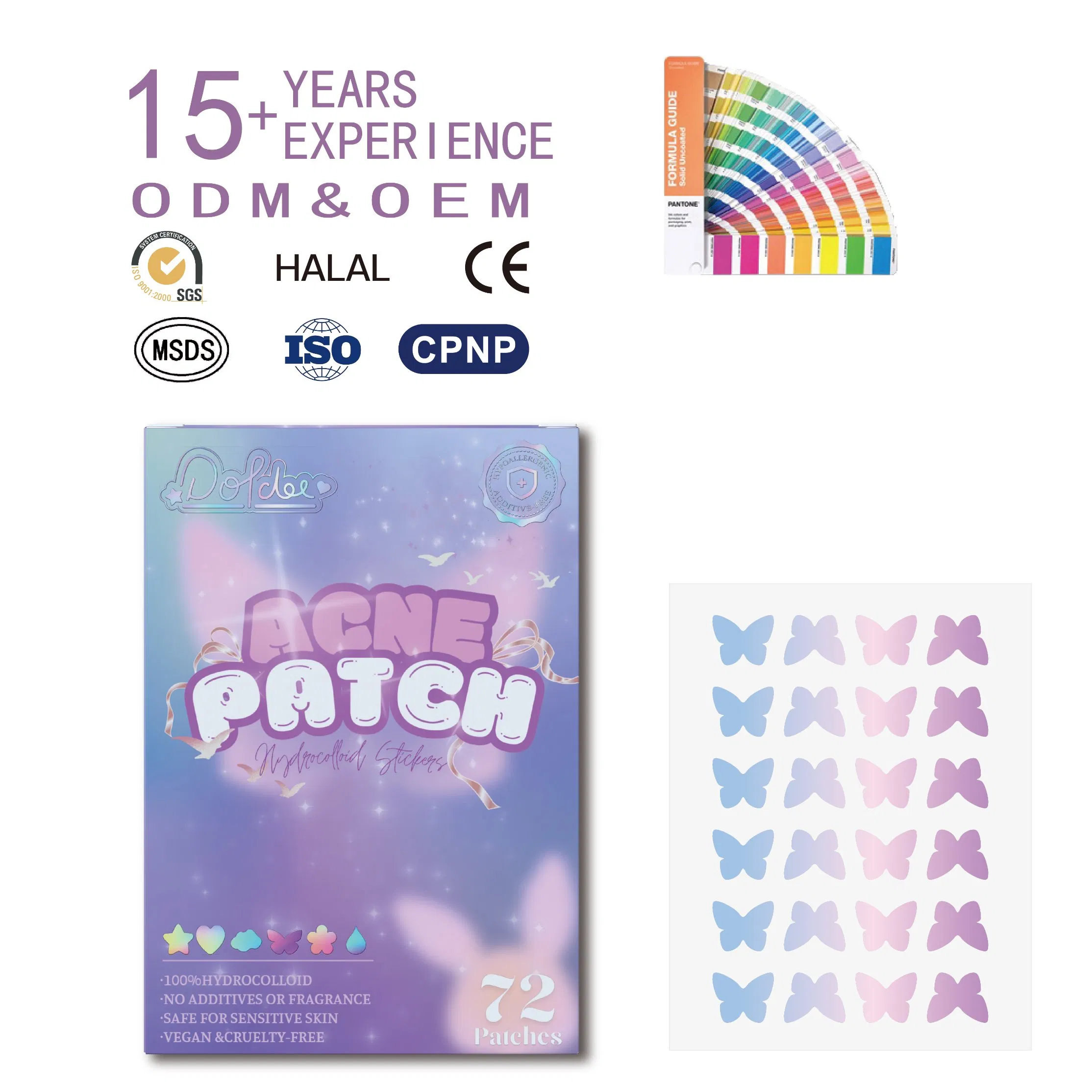 Colored Hydrogel Pimple Patch Wholesale Acne Treatment Accessory for Cosmetic and Personal Care Lines