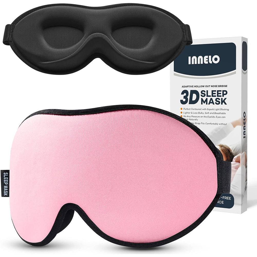 3d Eye Mask Blindfold Night Sleeping Eye Mask 3d Block Out Light Soft Comfort Memory Foam With Contoured Eye Cups