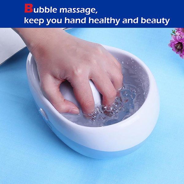 Electric Hand Massage Nail Manicure Soak Bowl Bubble Spa Nail Care Finger Bowl Display