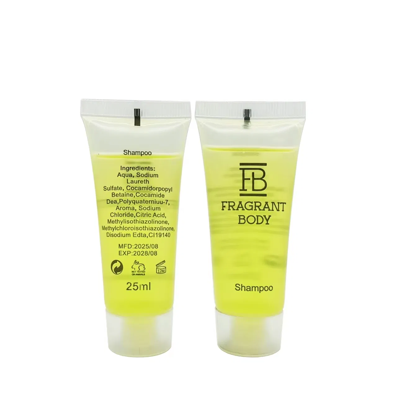 25ml Mini Size Shampoo Wholesale Private Label Hotel Amenities Disposable Body Wash