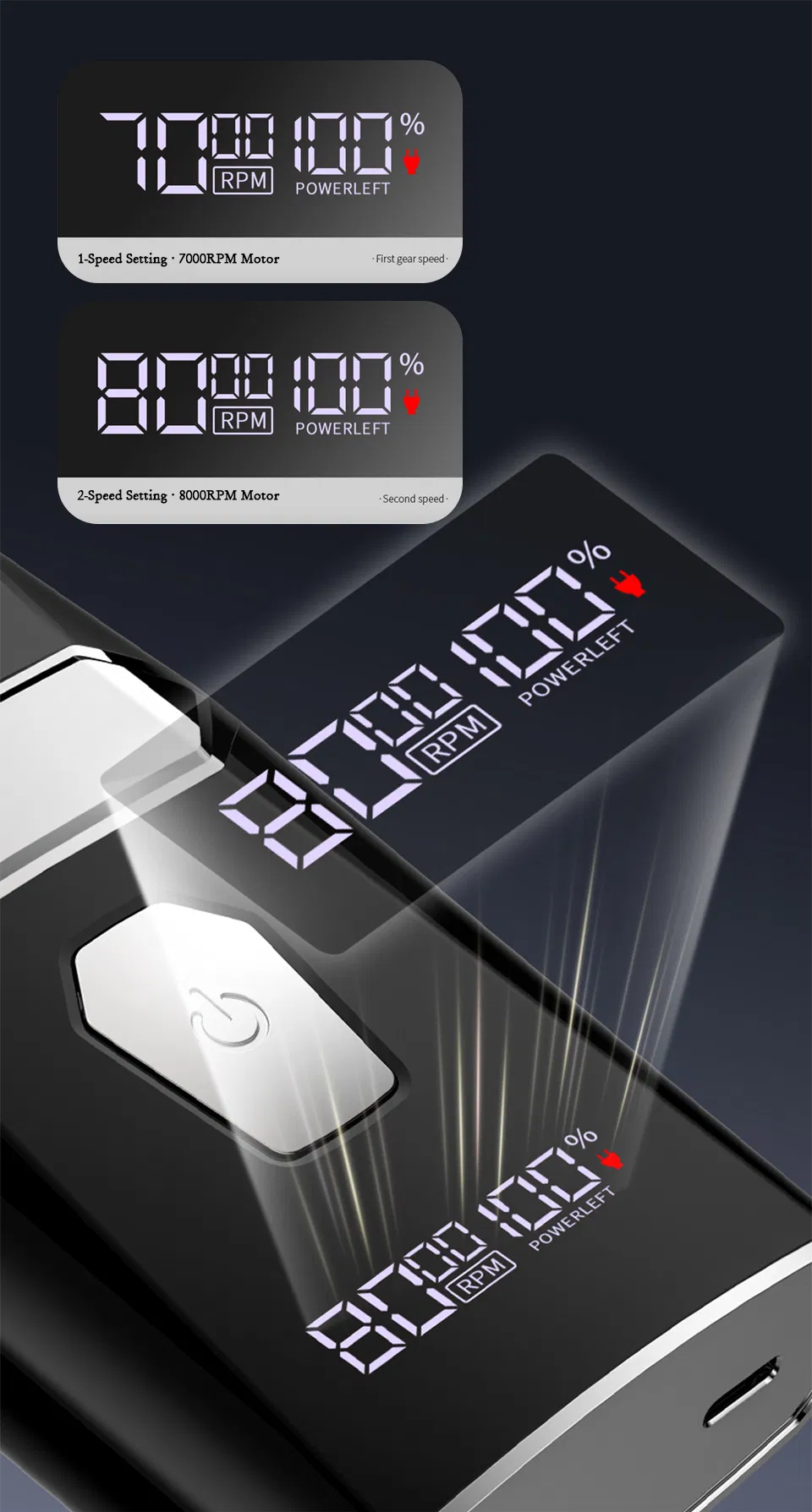 Grooming Tools Reciprocating Cordless Shaver for Men