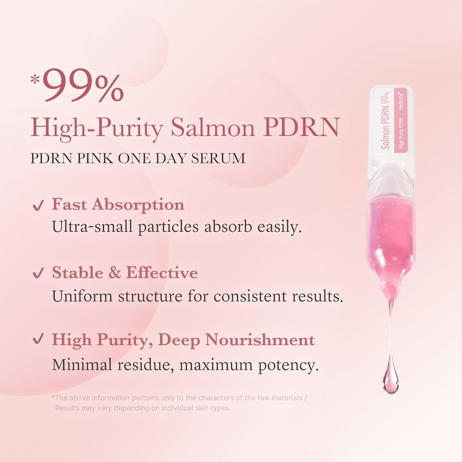Medicube Factory Wholesale Korean Skincare Salmon DNA PDRN Pink One Day Serum 99% Intensive Ampoule Collagen Glutathione 10units