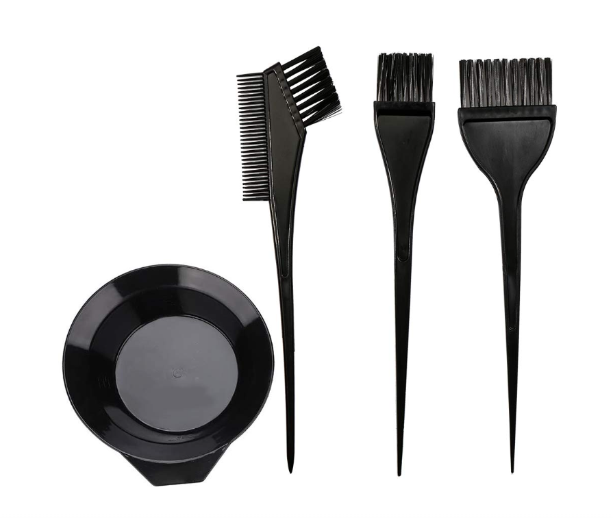 Barber Hair Dyeing Set Hair Colour Brush Tint Comb Color Mixing Bowl Salon Hairdressing Tool 4 in 1 Hair Coloring Dyeing Kit