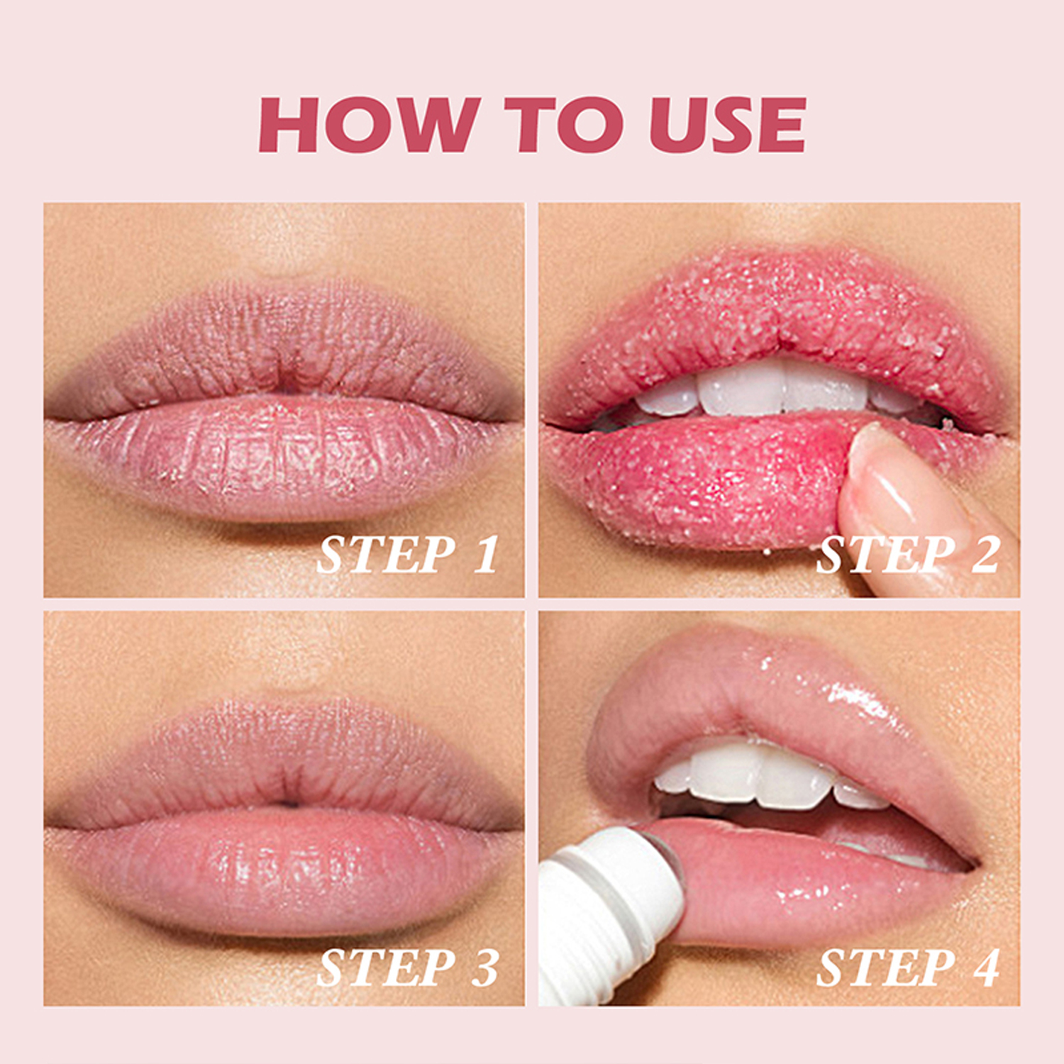 Natural Vegan Moisturizing Strawberry Lip Scrub Pink Package Hot Selling Lip Scrub