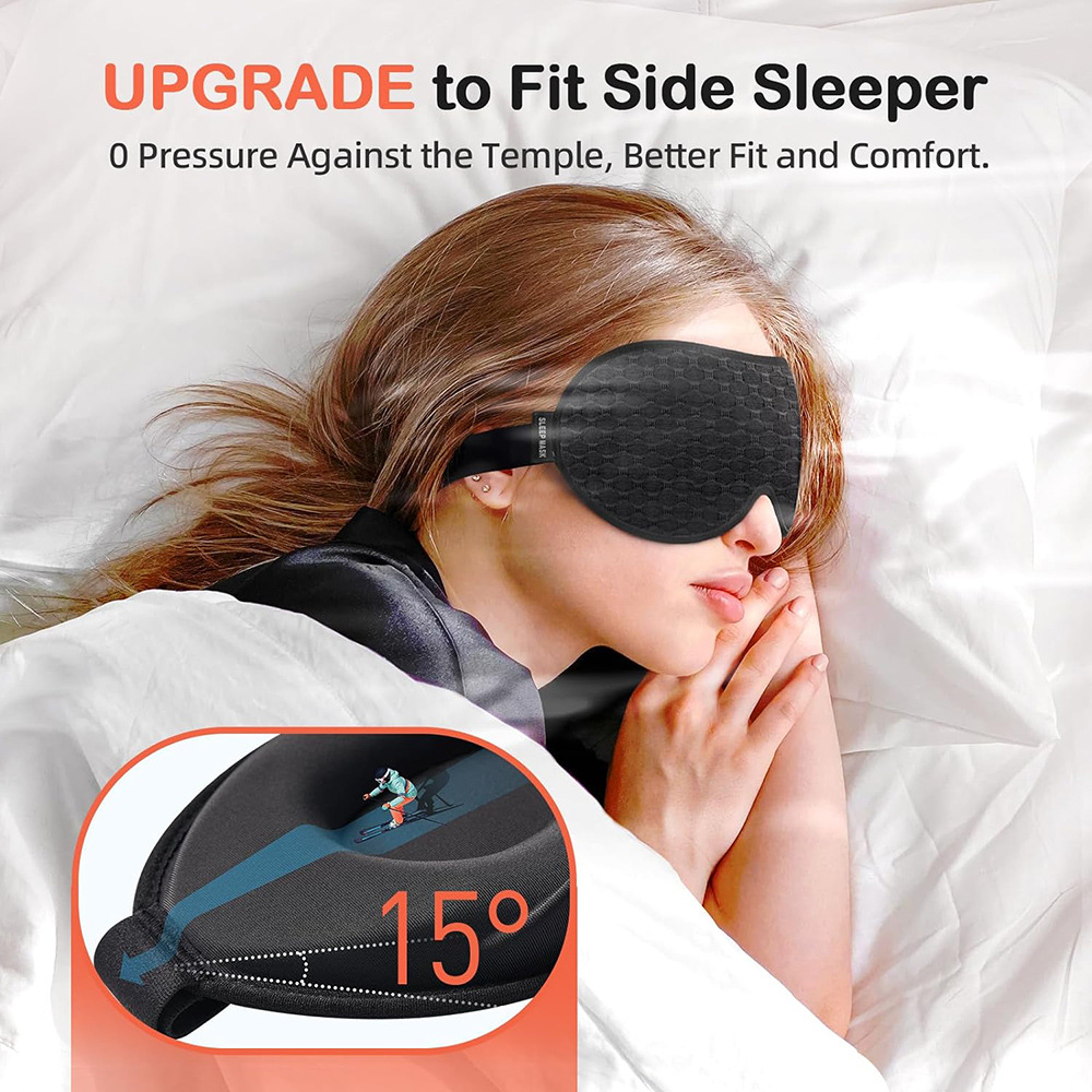 3d Eye Mask Blindfold Night Sleeping Eye Mask 3d Block Out Light Soft Comfort Memory Foam With Contoured Eye Cups
