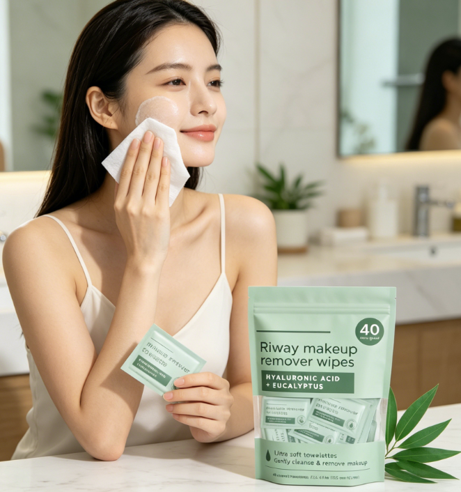 Factory OEM Gentle And Eco Individual Facial Cleansing Hyaluronic Acids Makeup Remover Wipes Private Label Travel &amp; Single Pack