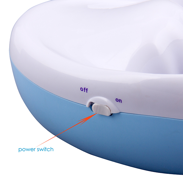 Electric Hand Massage Nail Manicure Soak Bowl Bubble Spa Nail Care Finger Bowl Side View