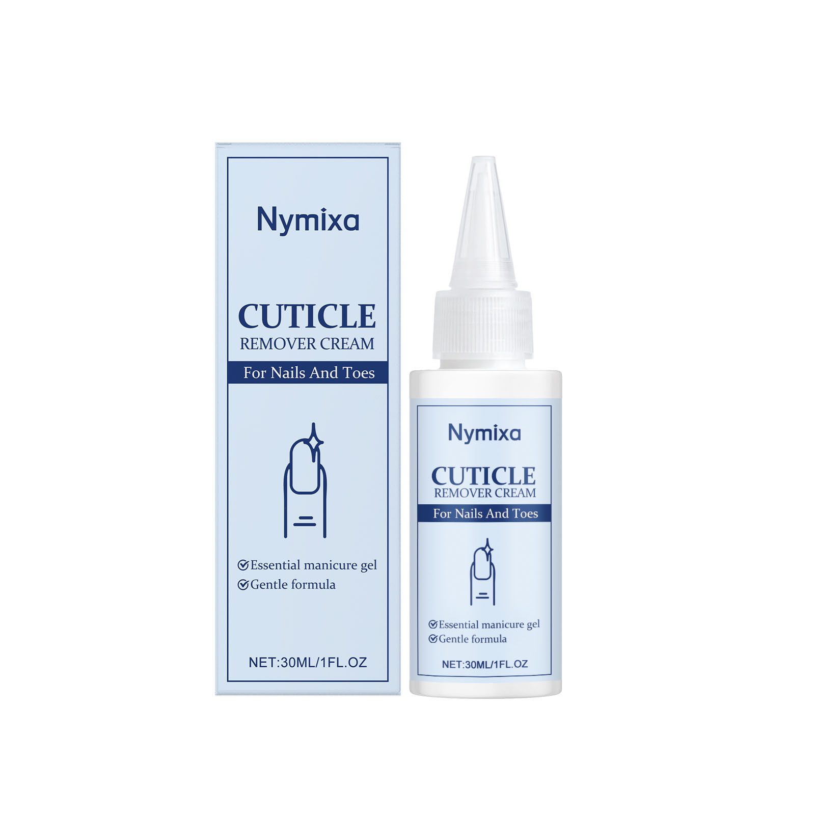 Nymixa Cuticle Remover Cream Nail Care Moisturizing Hands and Feet Nails Softening Natural Brightening Smooth Daily Care