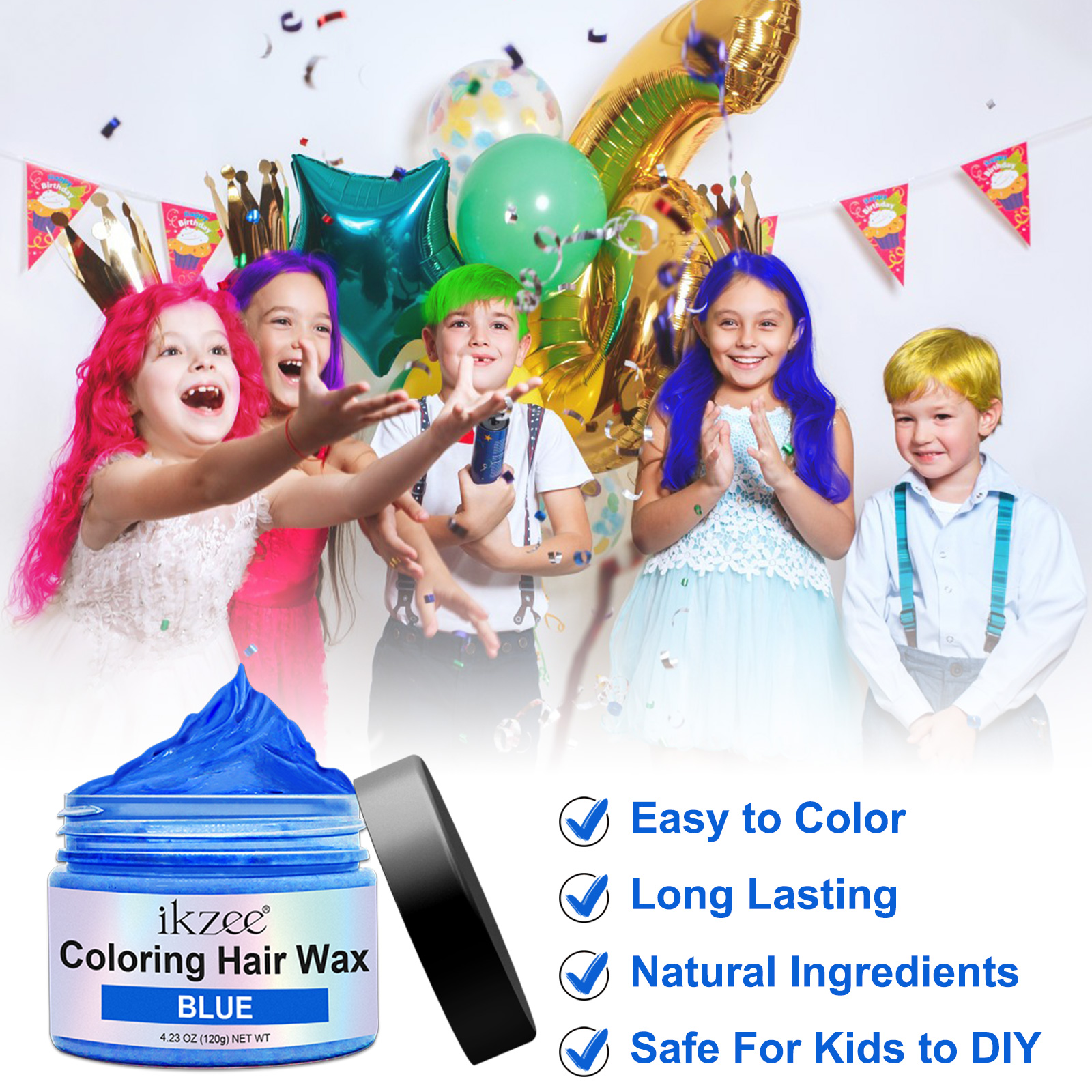 Wholesale 9 Colors Natural Ingredients Washable Coloring Hair Wax Dye Styling Temporary Clay Hair Color Wax for Men and Women