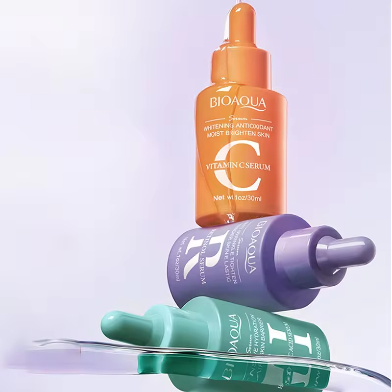 OEM Niacinamide Hyaluronic Acid Vitamin C Moisturizing Ampoule Essence Face Serum Set