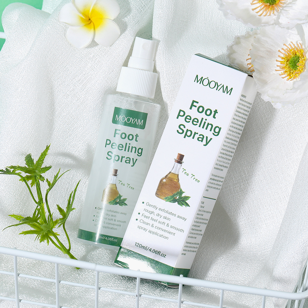 Wholesale foot care spray for deep cleansing, gentle exfoliation, and prevention of dry, cracked feet for home use.